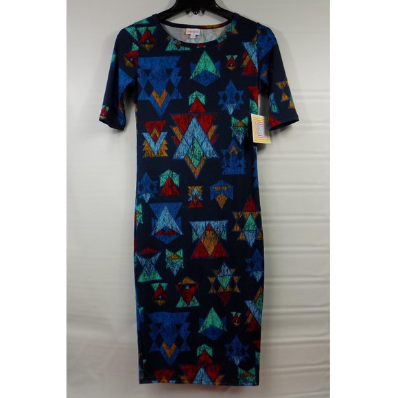 LuLaRoe Dresses & Skirts - LuLaRoe Julia Geometric Pattern Dress Size XXS NWT